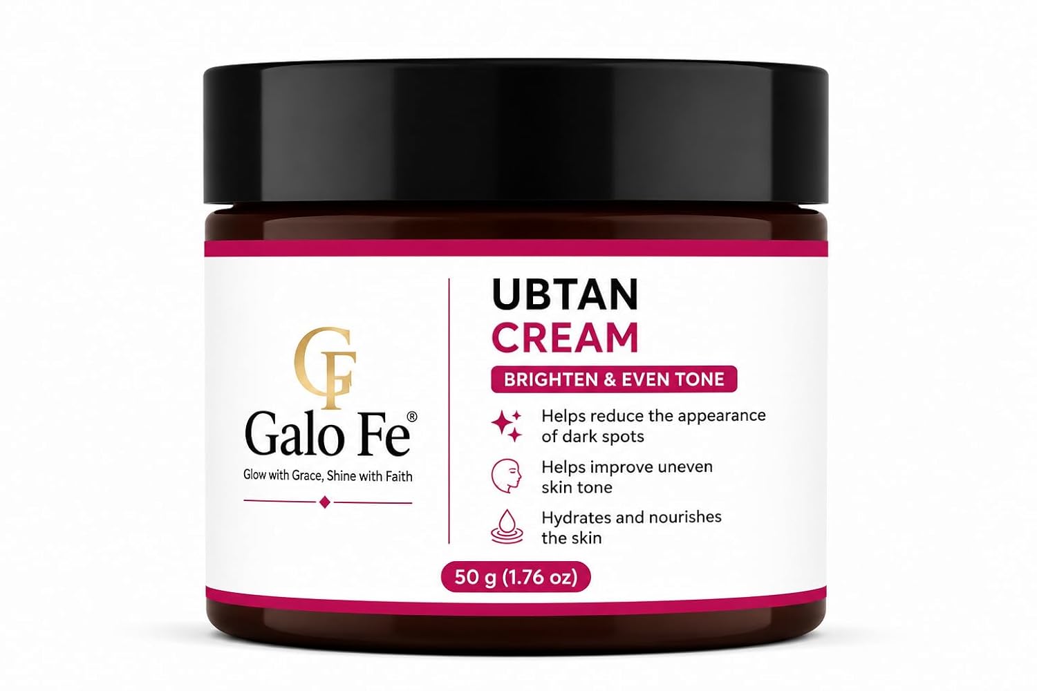 Galo Fe Face Cream for Deep Hydration & Nourishment | Long-Lasting Moisture Barrier Support | Lightweight Daily Moisturizer for Soft & Healthy-Looking Skin | For Men & Women | 50 g (Ubtan Cream)