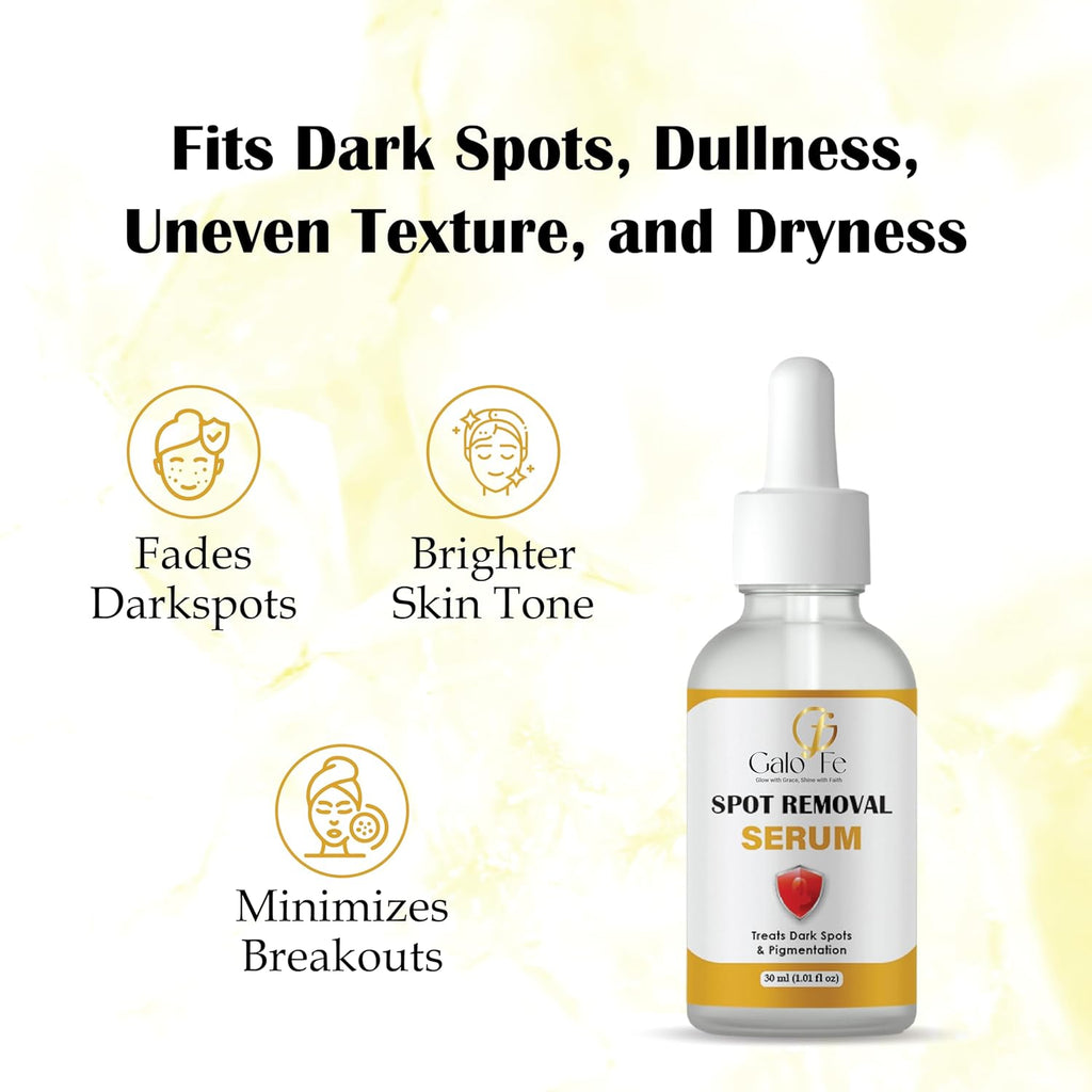 Galo Fe Spot Removal Serum, Dark Spot Correction, Skin Brightening, Alpha Arbutin 2%, Liquid, 30 ml