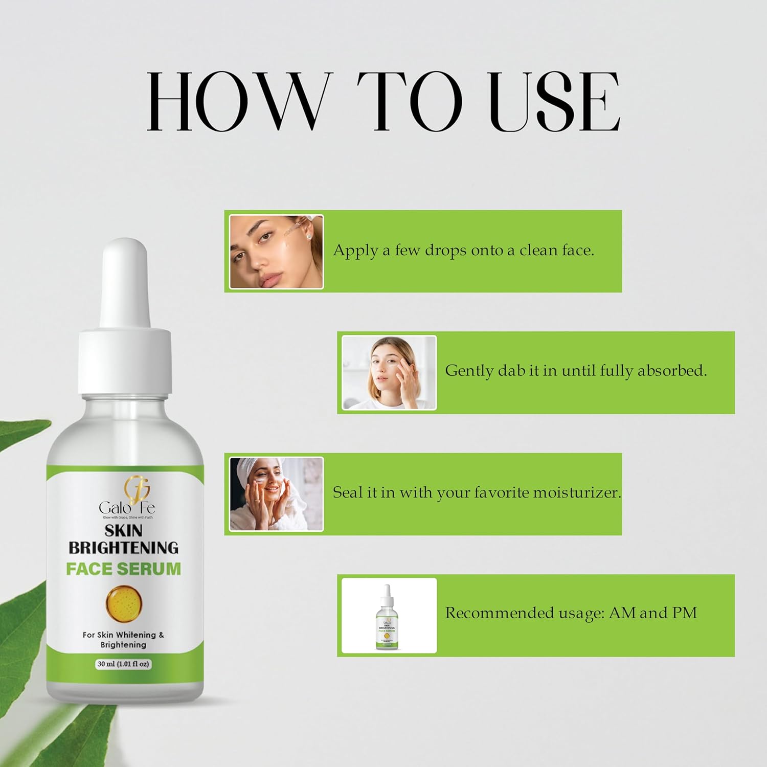 Galo Fe Skin Brightening Face Serum for Skin Whitening & Brightening, 30 ml