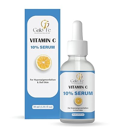 Vitamin C 10% Face Serum, 30 ml, for Dark Spot Correction, Skin Brightening, with Alpha Arbutin 2%, Paraben Free