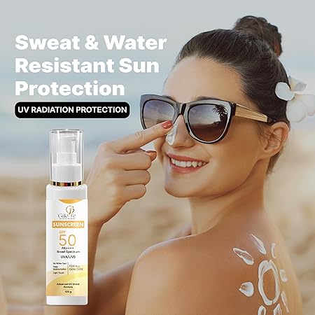 Sunscreen SPF 50 PA++++, Broad Spectrum UVA/UVB, No White Cast, Deep Moisturisation, All Skin Types (100 ML)