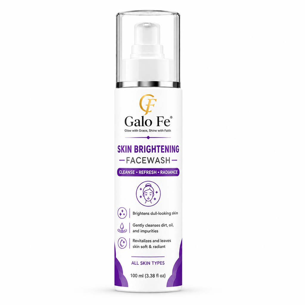 Galo Fe Face Wash 100ml | Deep Cleansing Face Cleanser for Oil, Dirt & Impurities | Refreshing & Hydrating Daily Face Wash | Suitable for All Skin Types | Men & Women (Skin Brightening)