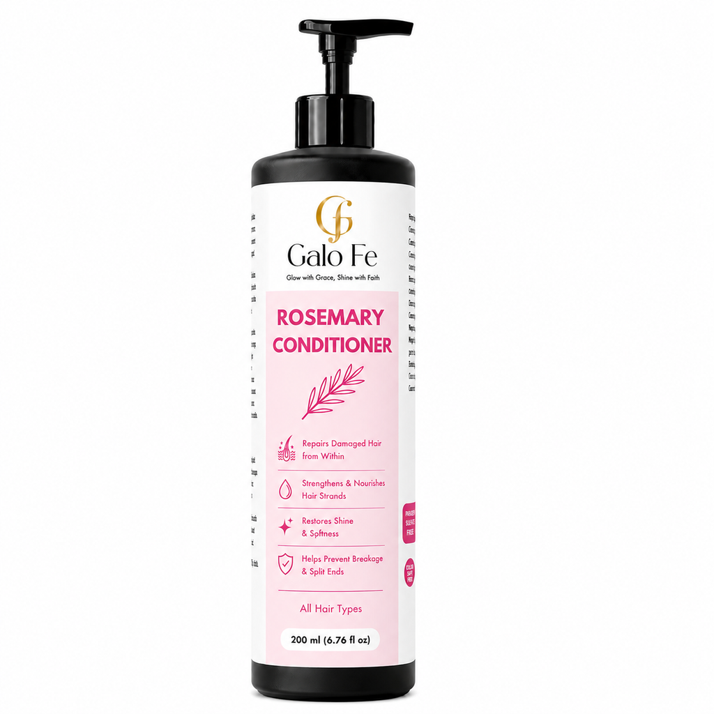 Galo Fe Rosemary Conditioner, Rice Water Infused, Paraben and Sulphate Free, Colour Safe, for All Hair Types, 200 ml