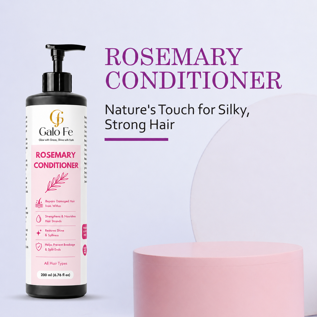 Galo Fe Rosemary Conditioner, Rice Water Infused, Paraben and Sulphate Free, Colour Safe, for All Hair Types, 200 ml
