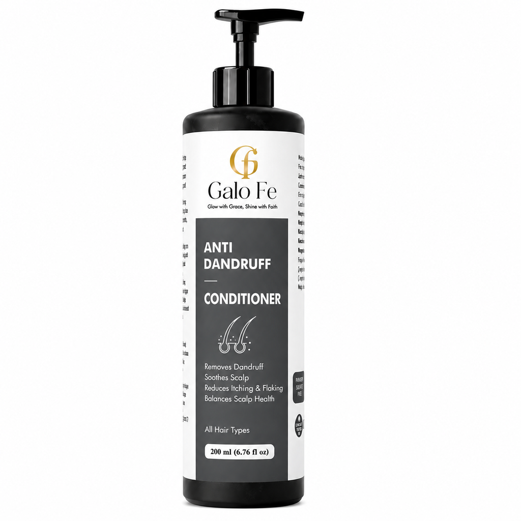 Galo Fe Anti Dandruff Conditioner, Paraben and Sulphate Free, Rice Water Infused, for All Hair Types, 200 ml