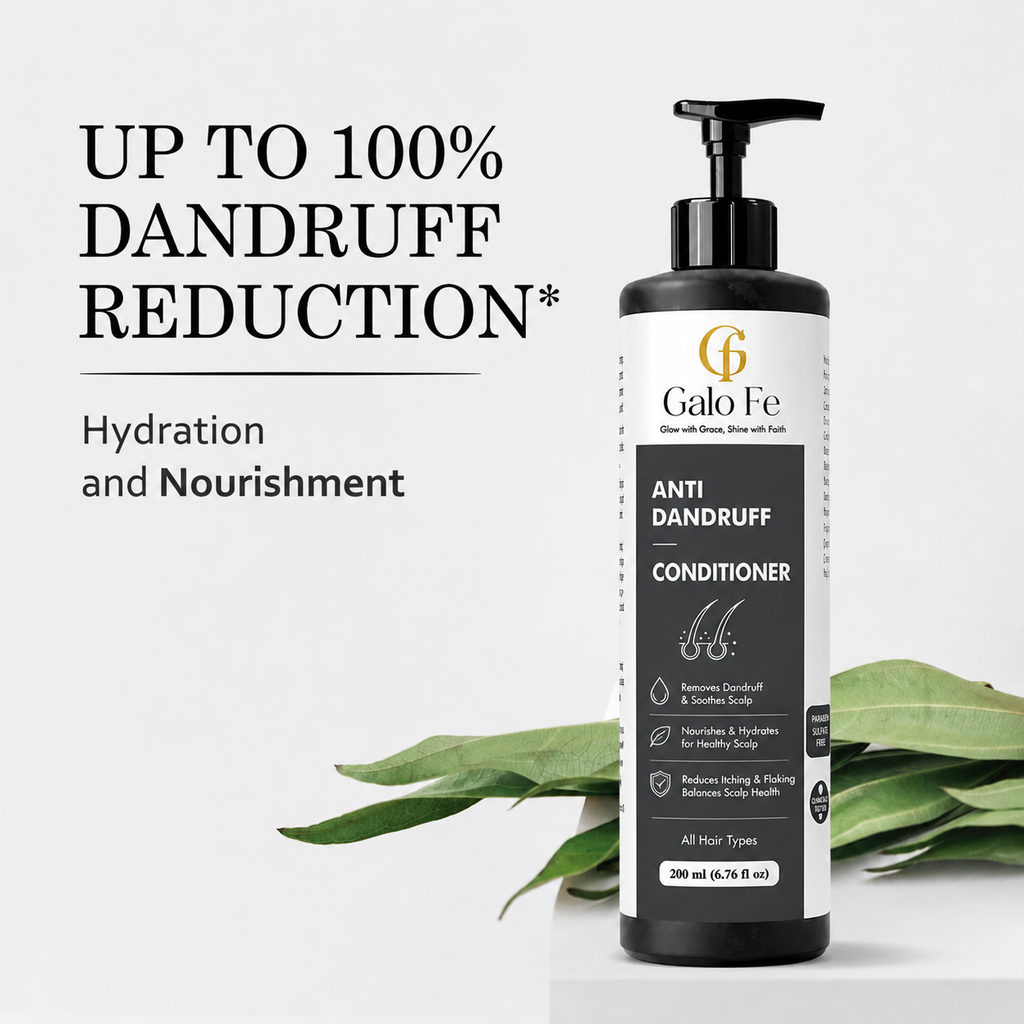 Galo Fe Anti Dandruff Conditioner, Paraben and Sulphate Free, Rice Water Infused, for All Hair Types, 200 ml