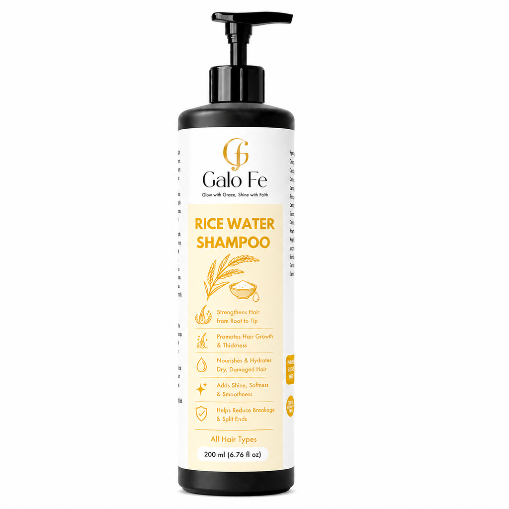 Galo Fe Rice Water Nourishing Shampoo, Paraben and Sulphate Free, for All Hair Types, 200 ml