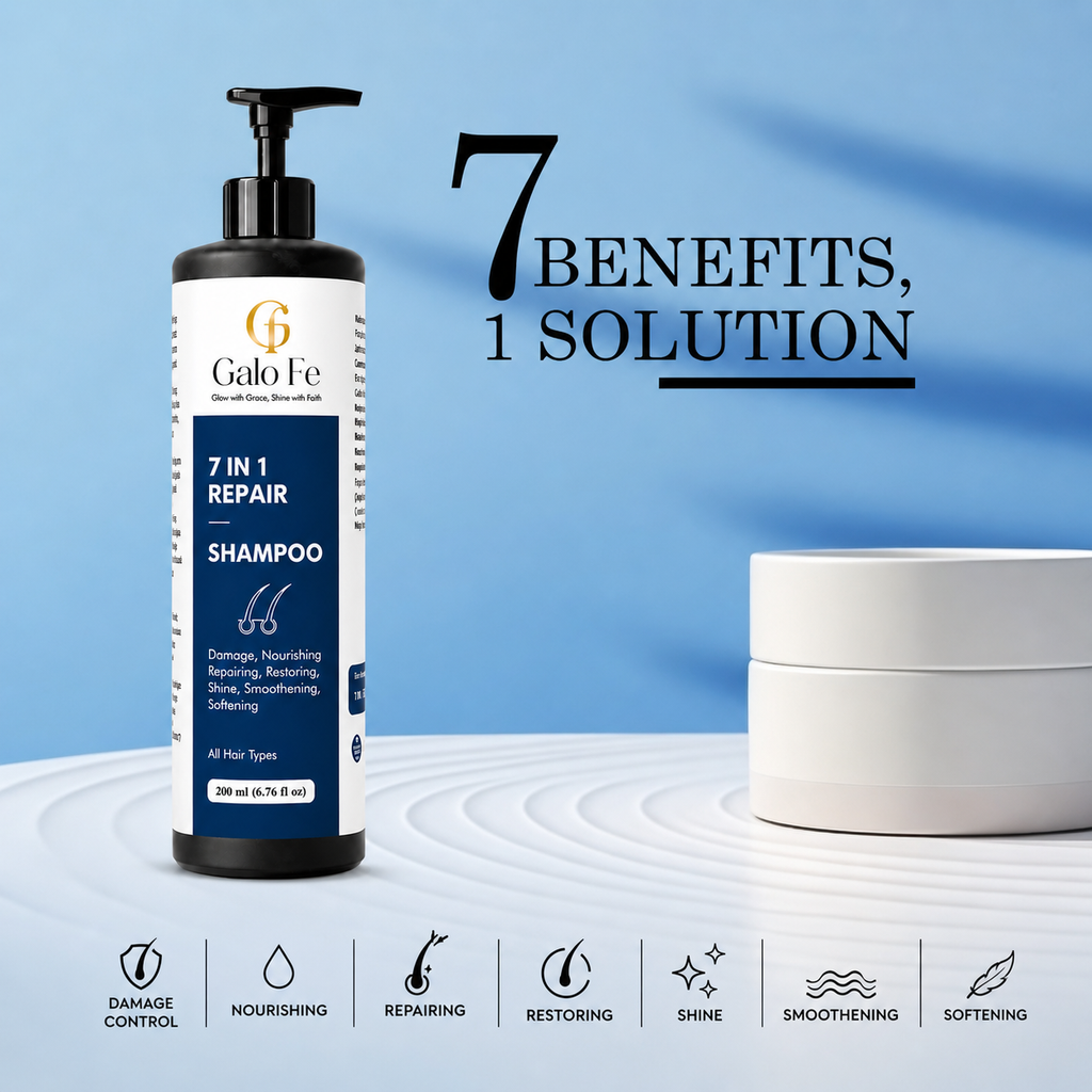 Galo Fe 7 in 1 Repair Shampoo, Paraben and Sulphate Free, for All Hair Types, Anti-Dandruff, 200 ml