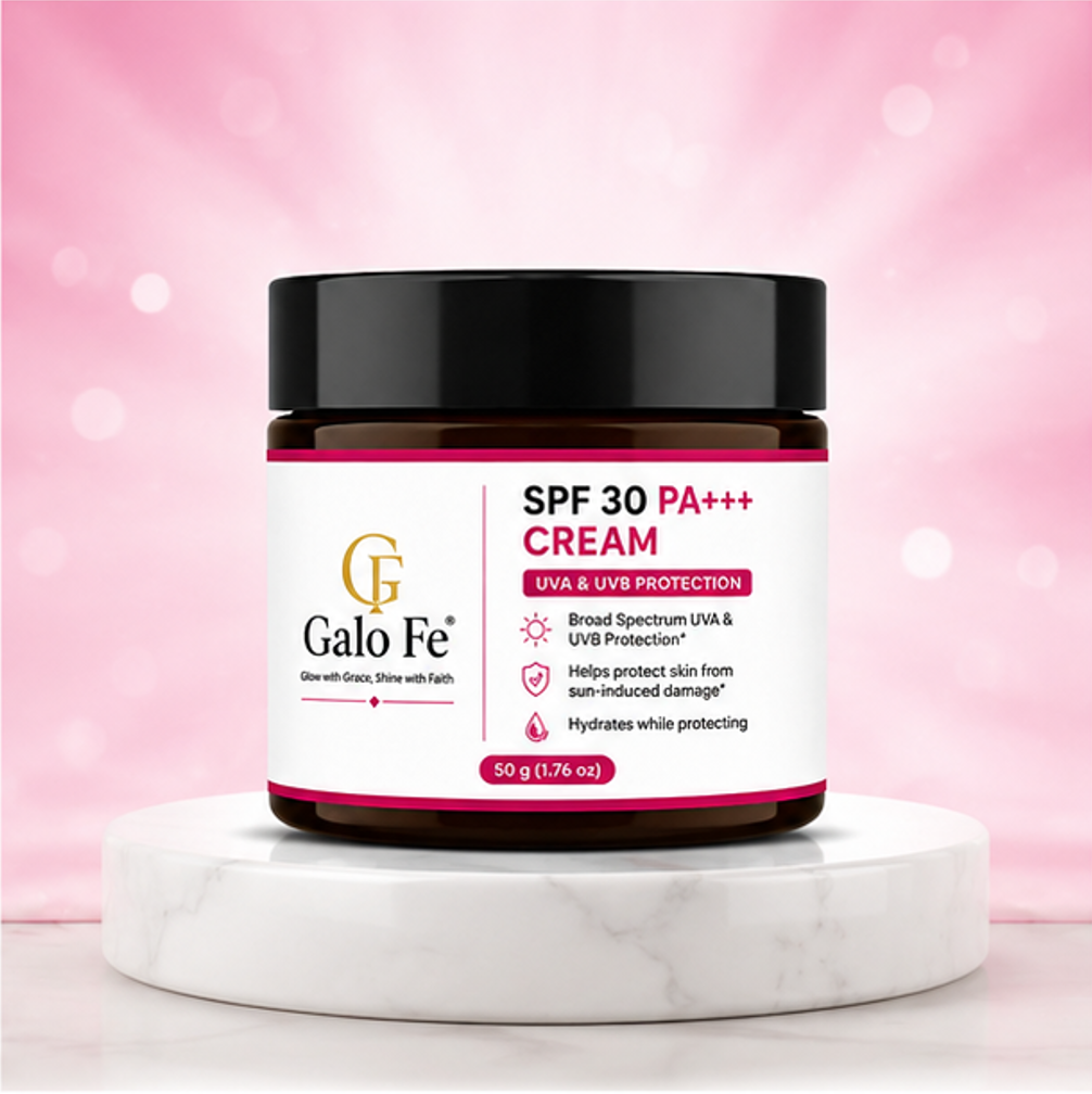Galo Fe Face Cream for Deep Hydration & Nourishment | Long-Lasting Moisture Barrier Support | Lightweight Daily Moisturizer for Soft & Healthy-Looking Skin | For Men & Women | 50 g (SPF 30 PA+++ Cream)