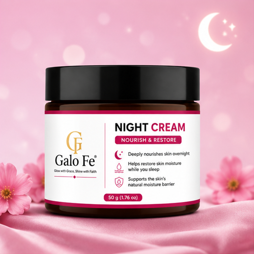 Galo Fe Face Cream for Deep Hydration & Nourishment | Long-Lasting Moisture Barrier Support | Lightweight Daily Moisturizer for Soft & Healthy-Looking Skin | For Men & Women | 50 g (Night Cream)