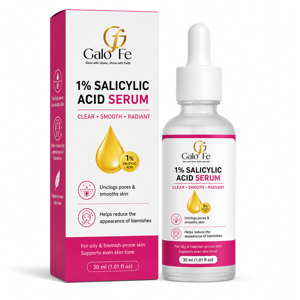 Galo Fe Face Serum with 10% Niacinamide (Vitamin B3) | Helps Reduce Acne, Blemishes & Acne Marks | Oil Control & Pore Refining Serum for Oily & Combination Skin | 30 ml (1% Salicylic Acid Serum)