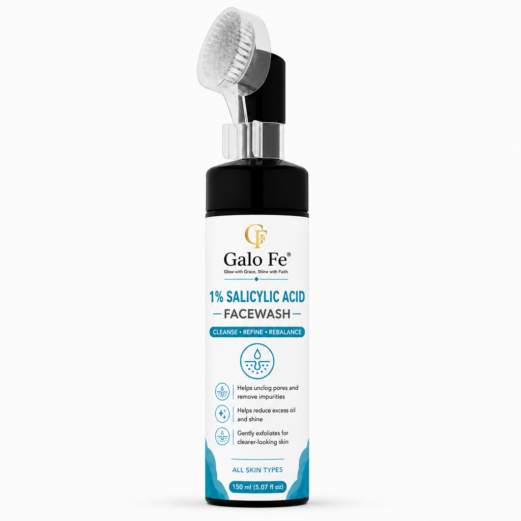 Galo Fe Green Tea Face Wash 150ml | Deep Cleansing Face Cleanser for Oil, Dirt & Impurities | Refreshing & Hydrating Daily Face Wash | Suitable for All Skin Types | Men & Women (1% Salicylic Acid)