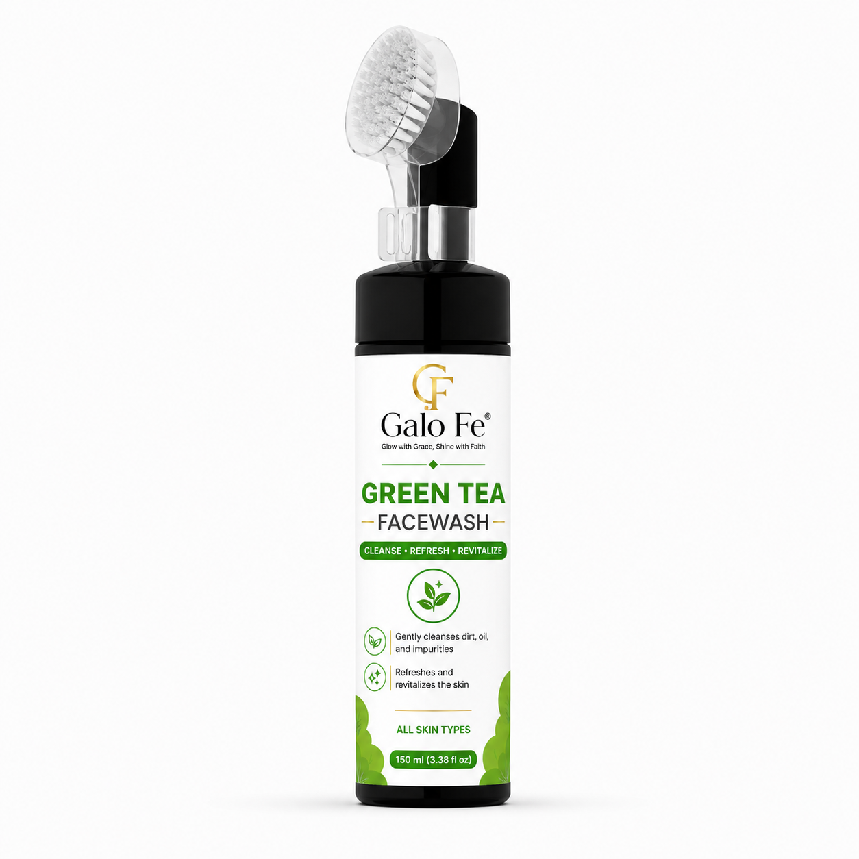 Galo Fe Green Tea Face Wash 150ml | Deep Cleansing Face Cleanser for Oil, Dirt & Impurities | Refreshing & Hydrating Daily Face Wash | Suitable for All Skin Types | Men & Women (Green Tea)