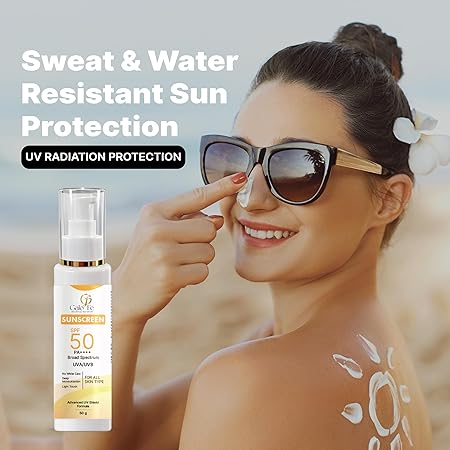 Sunscreen SPF 50 PA++++, Broad Spectrum UVA/UVB, No White Cast, Deep Moisturisation, All Skin Types (50 ML)
